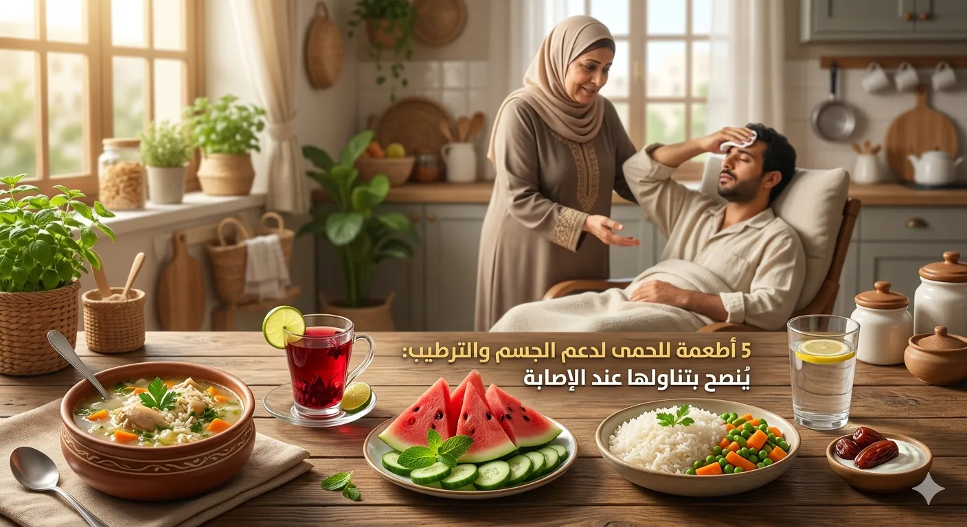   5 أطعمة للحمى لدعم الجسم والترطيب يُنصح بتناولها عند الإصابة